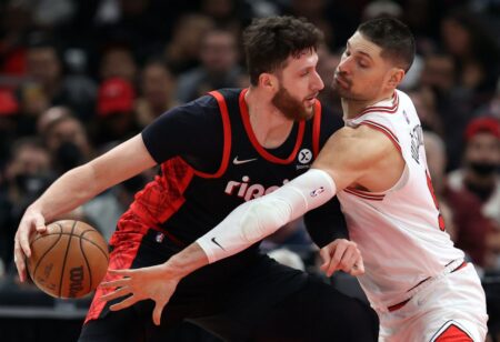 Nikola Vučević leads the Chicago Bulls to a 130-116 win over the Portland Trail Blazers, while the defense remains under the microscope