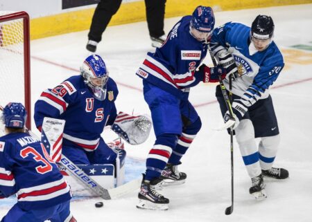 Chicago Blackhawks goalie prospect Drew Commesso boils down the huge spotlight of the Beijing Olympics for Team USA to a simple job: ‘Stop the puck’