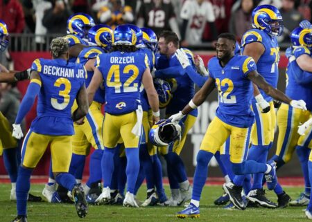 Los Angeles Rams — after blowing a 24-point lead — eliminate the Tampa Bay Buccaneers with a wild 30-27 win
