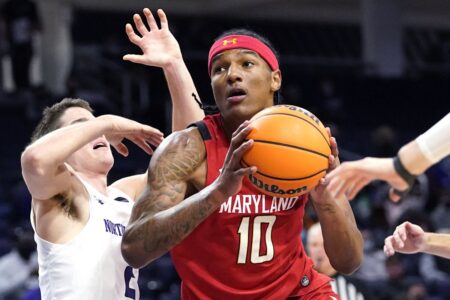 Northwestern falls to Maryland 94-87 in double overtime, the Wildcats’ 4th straight Big Ten loss
