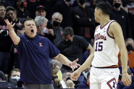 No. 12 Illinois is cold from 3-point range in a 70-59 loss to Rutgers — the Scarlet Knights’ 4th straight win over a ranked team