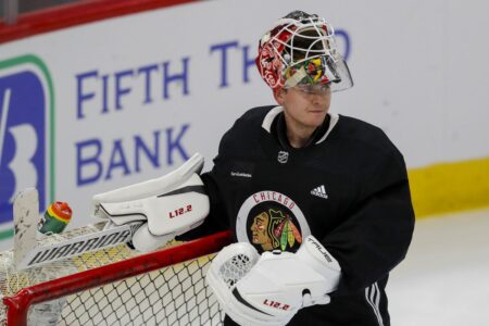 Kevin Lankinen is likely to be in goal for the Chicago Blackhawks this weekend — but the wait appears longer for Jonathan Toews and Tyler Johnson to return