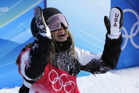 American Chloe Kim wins her 2nd straight Olympic gold medal in the snowboard halfpipe