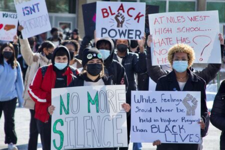 Students organize walkout at Niles West High School to denounce racist comments, seek equity, respectful climate
