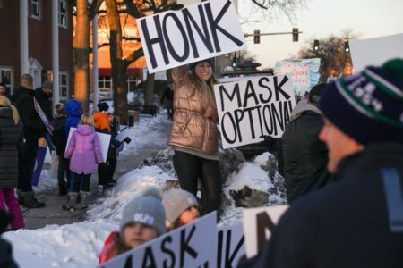 School mask ruling roils Illinois districts for a second day, prompting more protests as state’s appeal remains pending