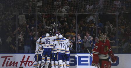 Chicago Blackhawks finish the season 28-42-12 with a 3-2 OT loss to the Buffalo Sabres
