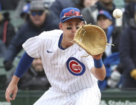 How Chicago Cubs first baseman Frank Schwindel’s experience at catcher helps him defensively: ‘He’s hungry’