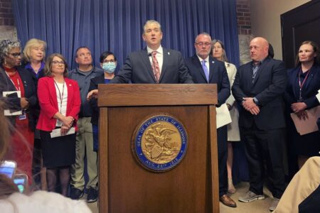 Democratic legislators offer law enforcement support in latest anti-crime plan. GOP leader accuses them of trying to ‘rewrite history.’