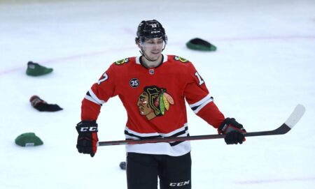 Dylan Strome makes a case to keep centering the Chicago Blackhawks’ top line — but it might not matter in the end
