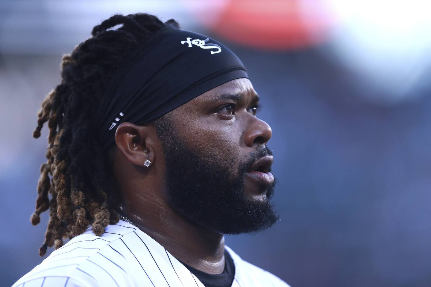 White Sox starting pitcher Johnny Cueto heads out from the bullpen before the start of a game against the Orioles on June 23 at Guaranteed Rate Field. 
