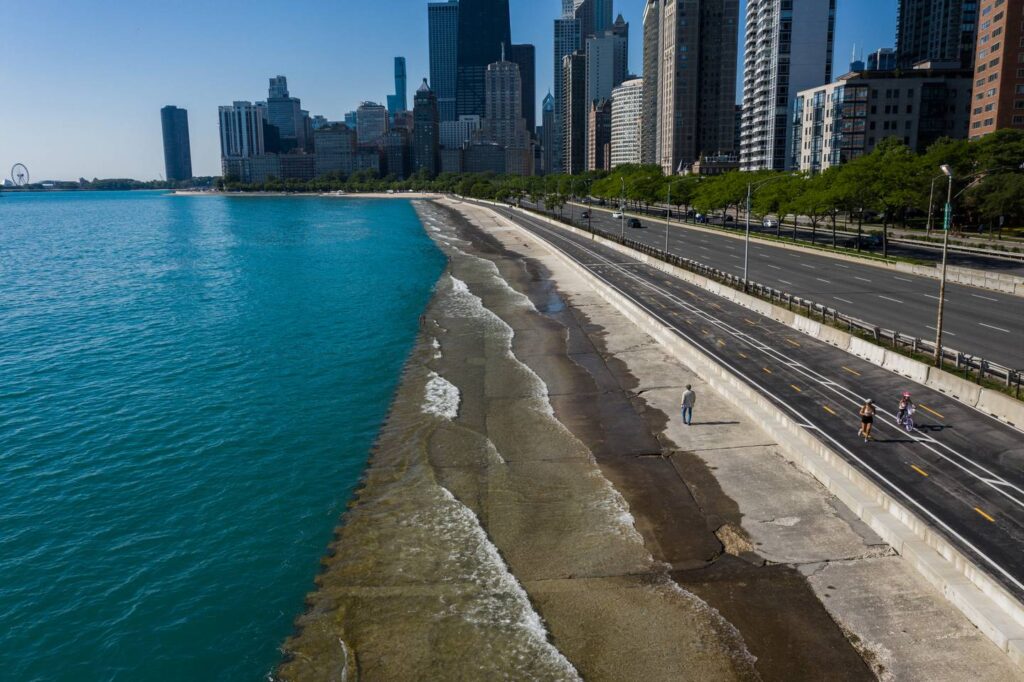 Good news for beach lovers: Lake Michigan water levels are expected to stay well below the near historic highs of 2020