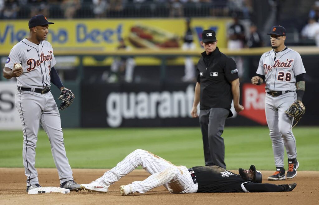 Chicago White Sox are forced to juggle the lineup yet again with CF Luis Robert out with a sprained left wrist