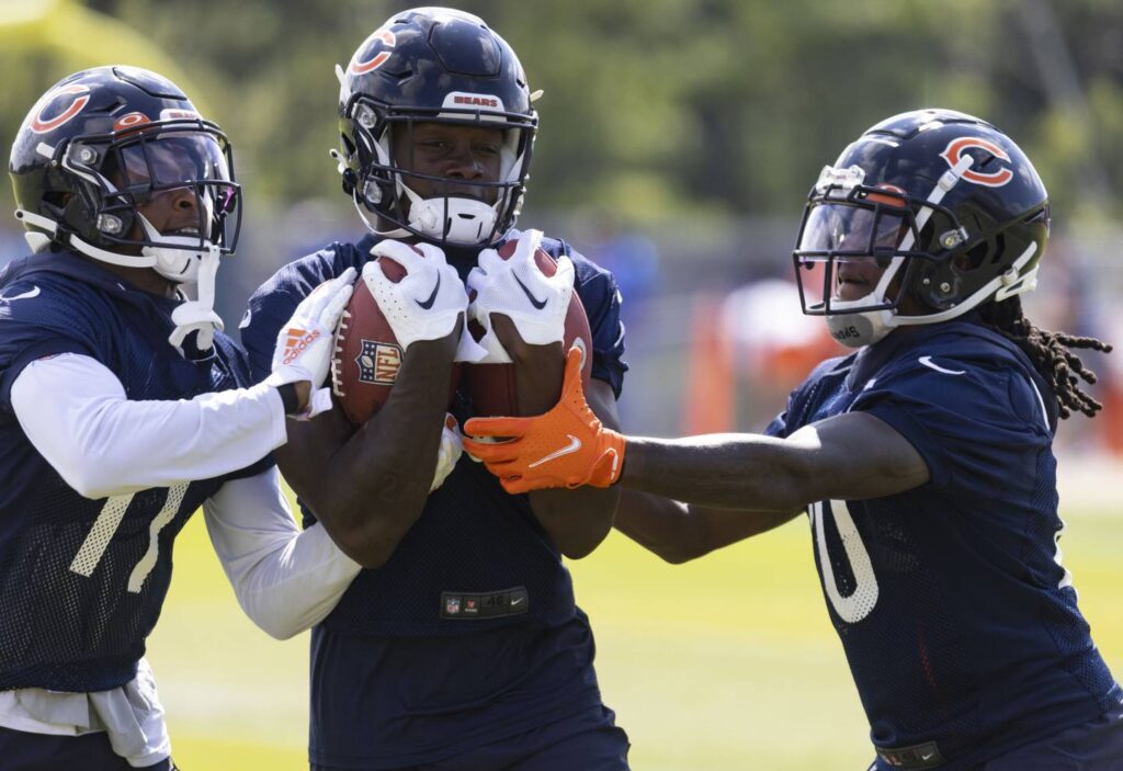 4 things we learned at Chicago Bears practice, including injuries to N’Keal Harry and Byron Pringle leading to depth issues at wide receiver