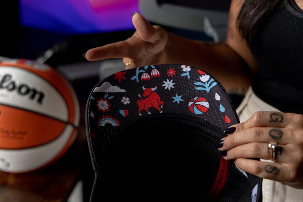To see artwork by Chicago artist Ariel Sinha, look no further than this WNBA ball