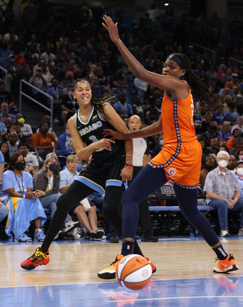 In a playoff game where the Chicago Sky’s shooters were silenced, Candace Parker had a vintage performance