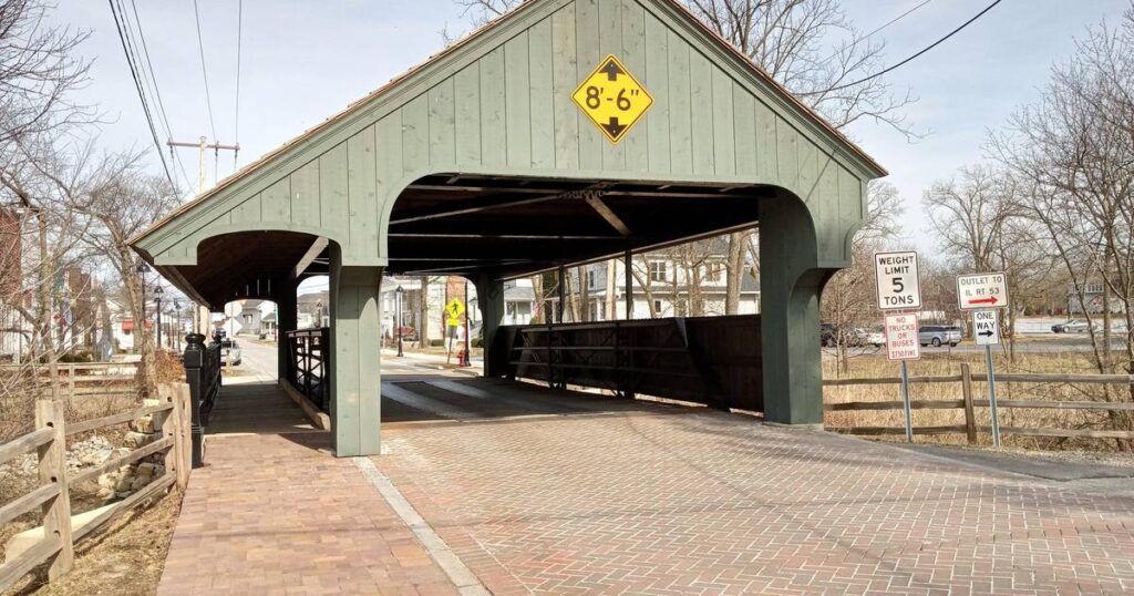 Long Grove’s covered bridge is struck again, 41st time in 2 years