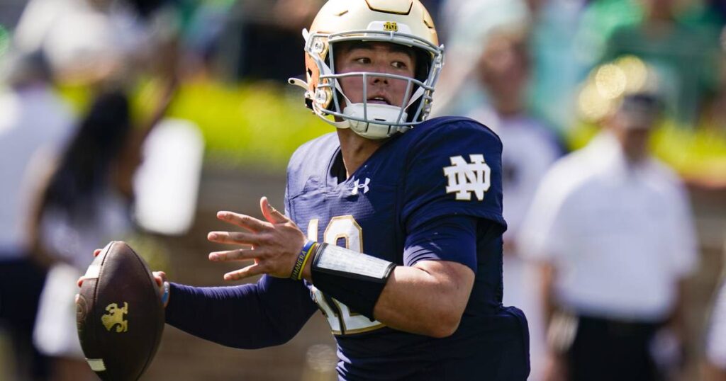 Notre Dame QB Tyler Buchner expected to miss season with an injury to his nonthrowing shoulder