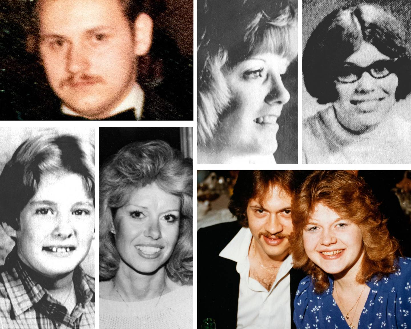 Seven people died in 1982 from cyanide poisoning after ingesting tainted Tylenol. From clockwise top left are Adam Janus, Mary McFarland, Mary “Lynn” Reiner, Terri and Stanley Janus, Paula Prince and Mary Kellerman. 