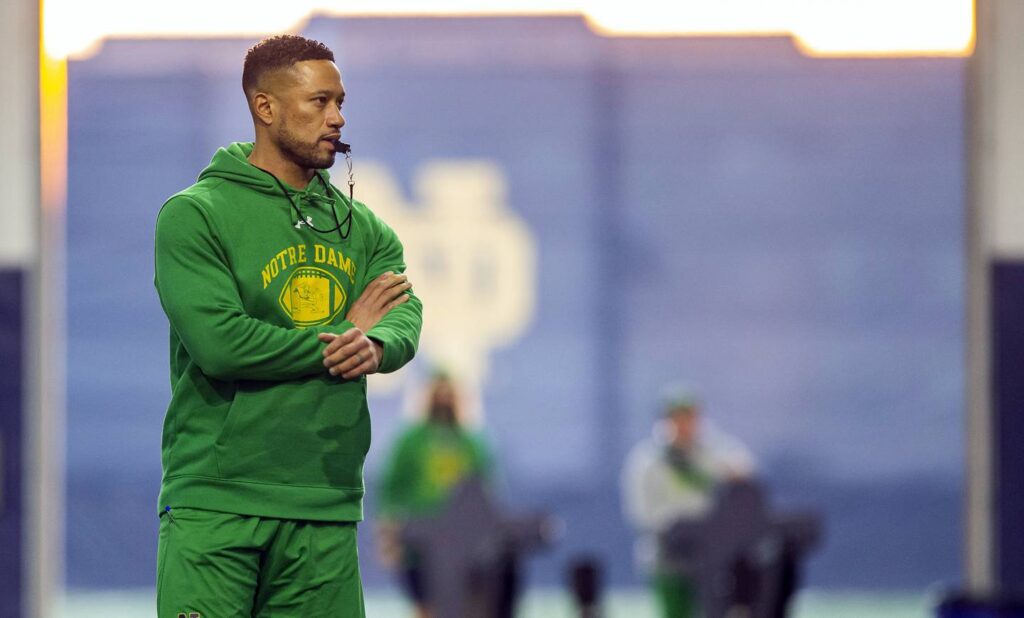 Marcus Freeman was born and bred a Buckeye. Now the 1st-year coach leads Notre Dame into Ohio State for a Week 1 clash.