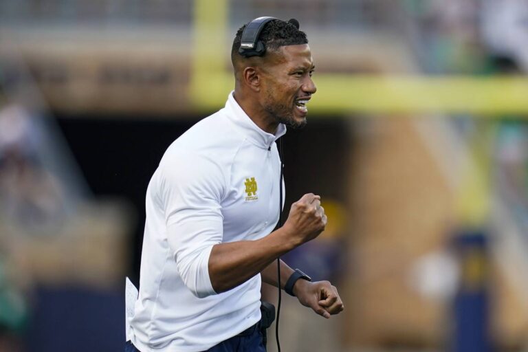 Notre Dame rallies past Cal 24-17 to give coach Marcus Freeman his first victory