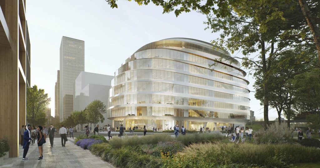 Design unveiled for Discovery Partners Institute headquarters in The 78 development