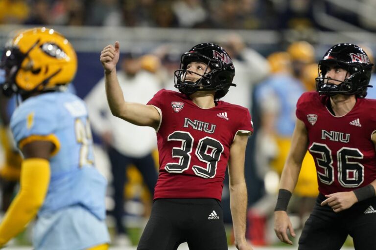 ‘Ice in his veins’: Brother Rice graduate John Richardson comes through in the clutch as Northern Illinois kicker