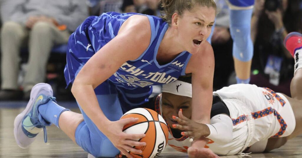 Chicago Sky’s title defense ends as the Connecticut Sun score the final 18 points of Game 5 to rally for a 72-63 win