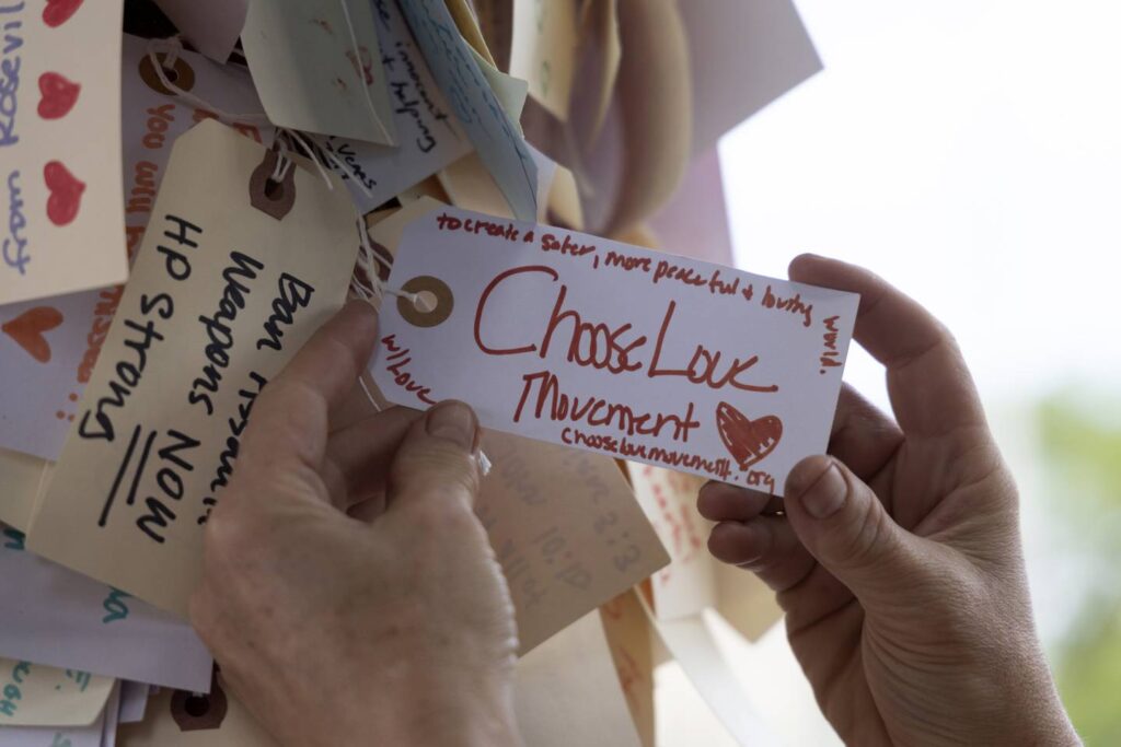 Public art installation honoring Highland Park victims still draws a crowd 2 months after mass shooting, but it might be scaled back