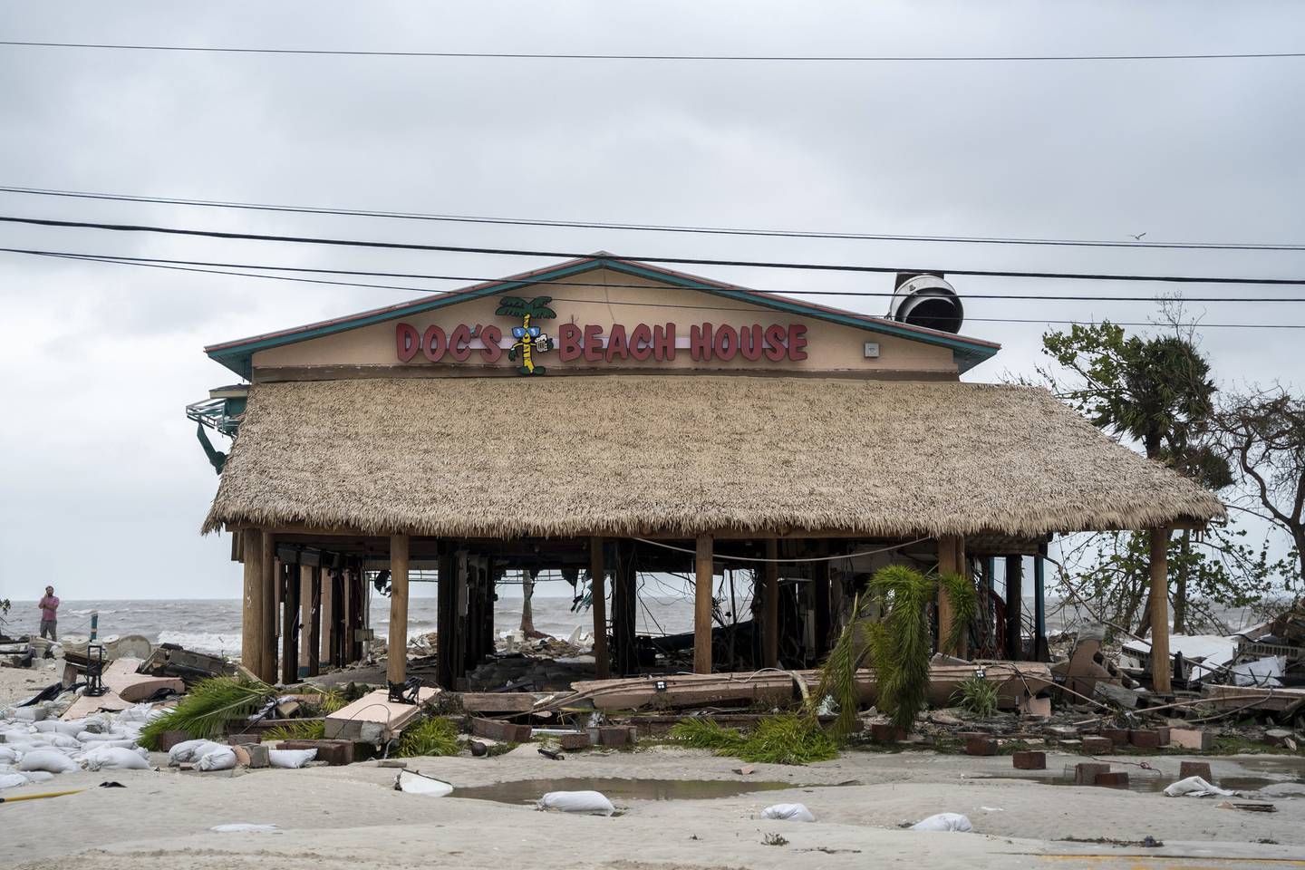 Doc's Beach House after Hurricane Ian on Sept. 29, 2022, in Bonita Springs, Florida. 