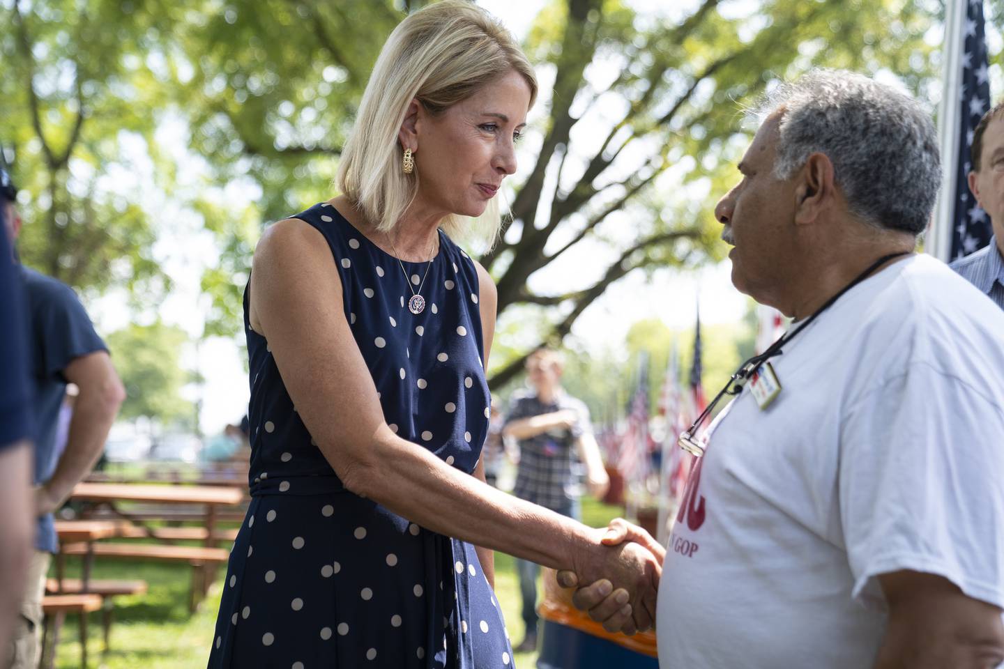 U.S. Rep. Mary Miller at Republican Day on the Director's Lawn at the Illinois State Fair in Springfield on Aug. 19, 2021.