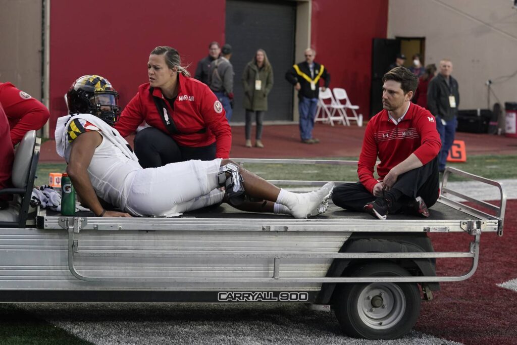 Maryland quarterback Taulia Tagovailoa aggravates MCL sprain, considered game-time decision vs. Northwestern