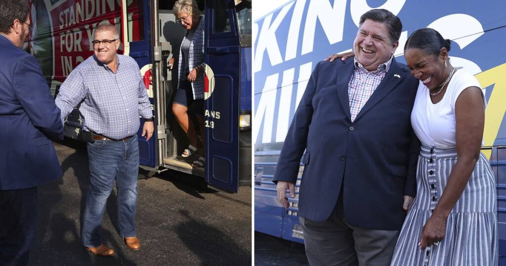 Tracking where Gov. J.B. Pritzker, Darren Bailey and their running mates have visited on the campaign trail