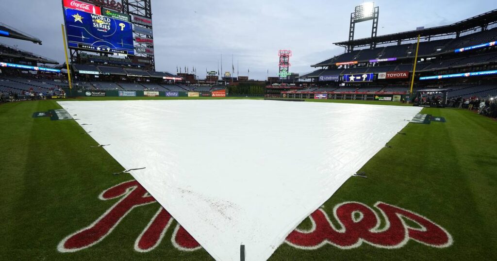 World Series: Game 3 rained out in Philadelphia and will be now played Tuesday with the Astros-Phillies matchup tied at 1-1