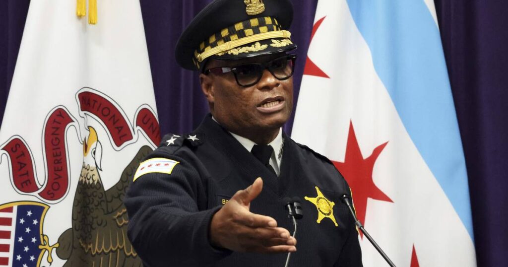 Chicago police superintendent defends 120-day suspension for officer accused of Proud Boy ties