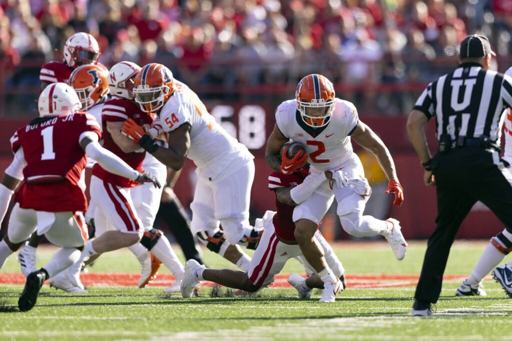 Chase Brown and Tommy DeVito keep No. 17 Illinois rolling with a 26-9 rout of Nebraska — the Illini’s 6th win in a row