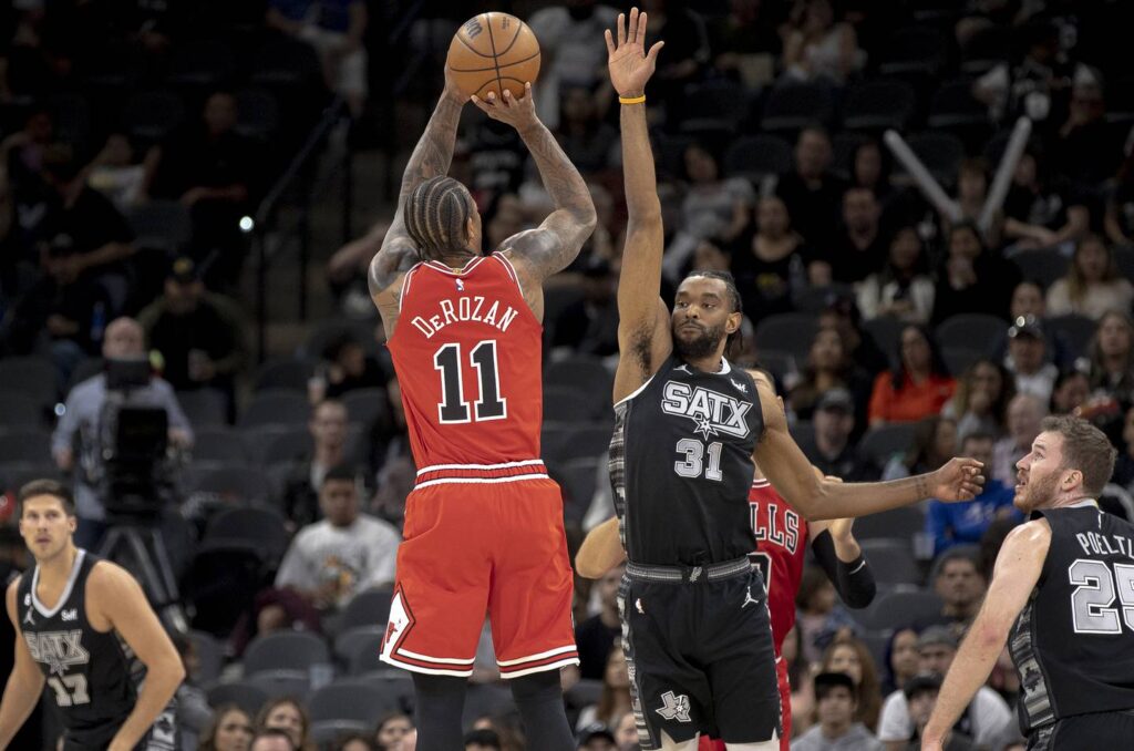 Chicago Bulls forward DeMar DeRozan becomes the 50th player in NBA history to score 20,000 points