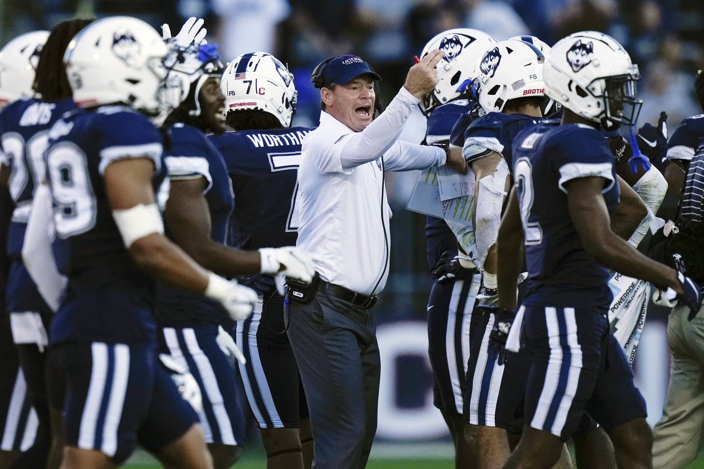 Connecticut coach Jim Mora has led the Huskies to 6-wins and bowl-eligibility for the first time since 2015.