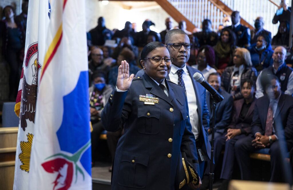 Oak Park makes it official: Village’s first woman top cop Shatonya Johnson takes oath of office