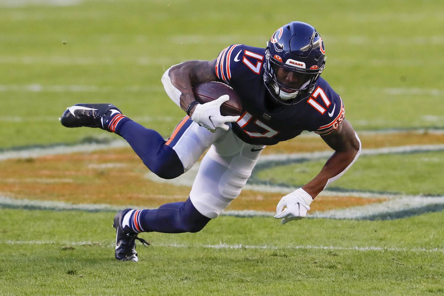Bears wide receiver Anthony Miller makes a catch against the Saints on Nov. 1, 2020, at Soldier Field. 