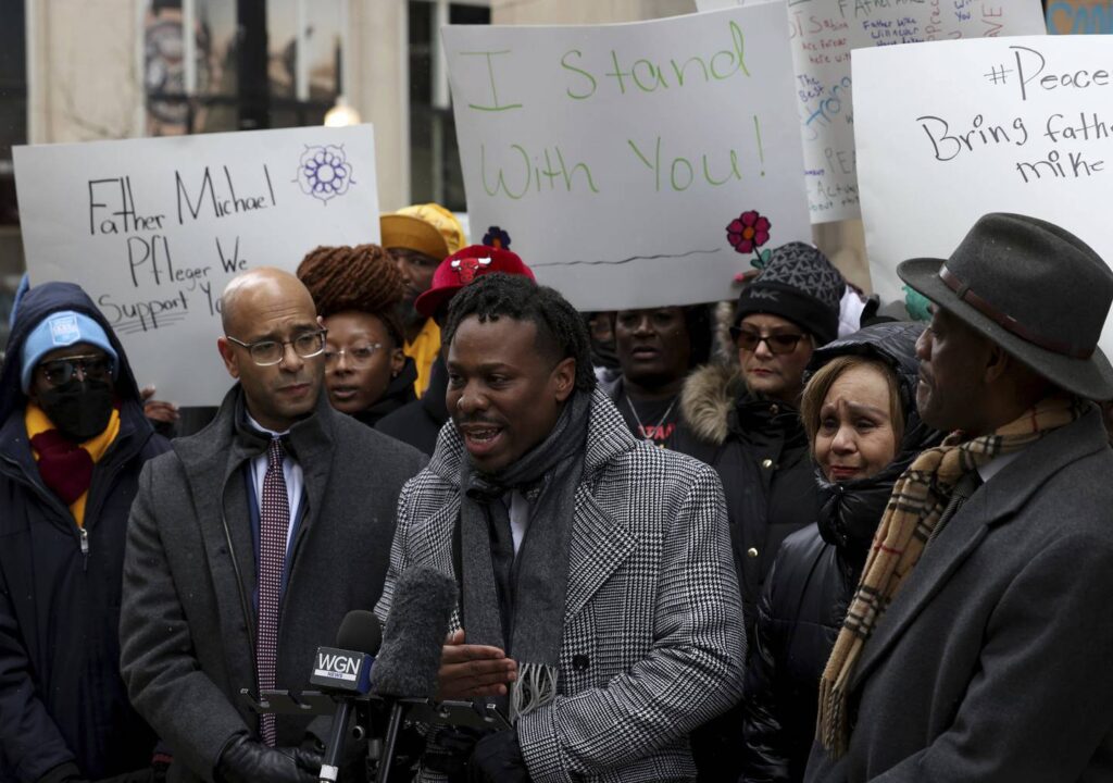 St. Sabina parishioners, choir alumni supportive of Rev. Michael Pfleger demand he be reinstated as sexual assault investigation continues