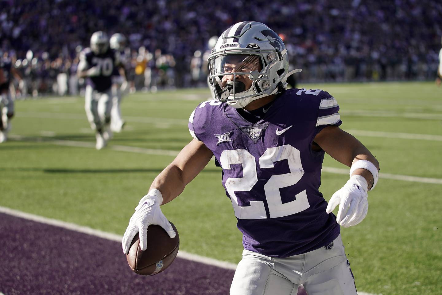 Kansas State and running back Deuce Vaughn could face No. 4 TCU in the Big 12 title game.