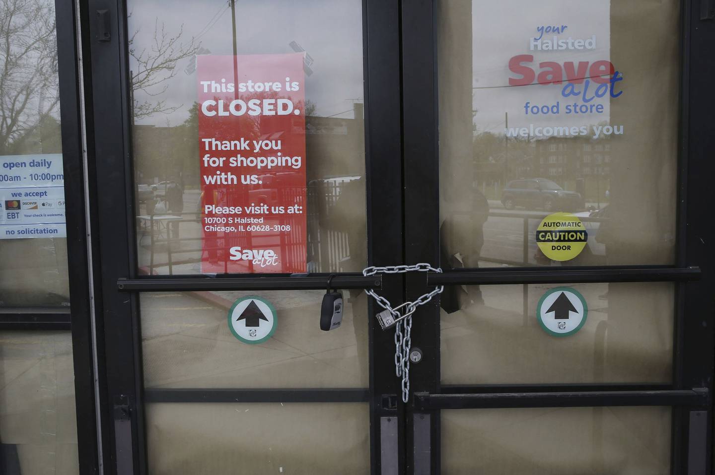 The closed Save-A-Lot food store in the Auburn Gresham neighborhood is seen in 2020.