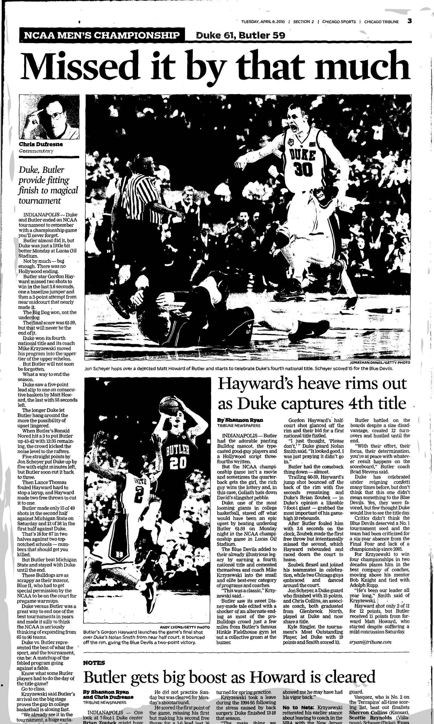 Jon Scheyer had to wait until his senior year with Duke to the NCAA Tournament, a success that was the Blue Devils’ fourth national championship.