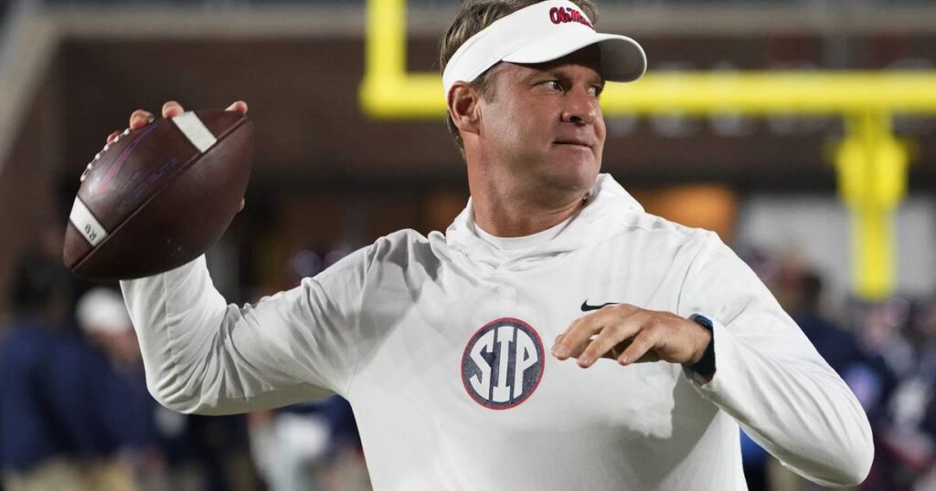 Texas Tech football player spit and possibly used racial slur, says Mississippi coach Lane Kiffin