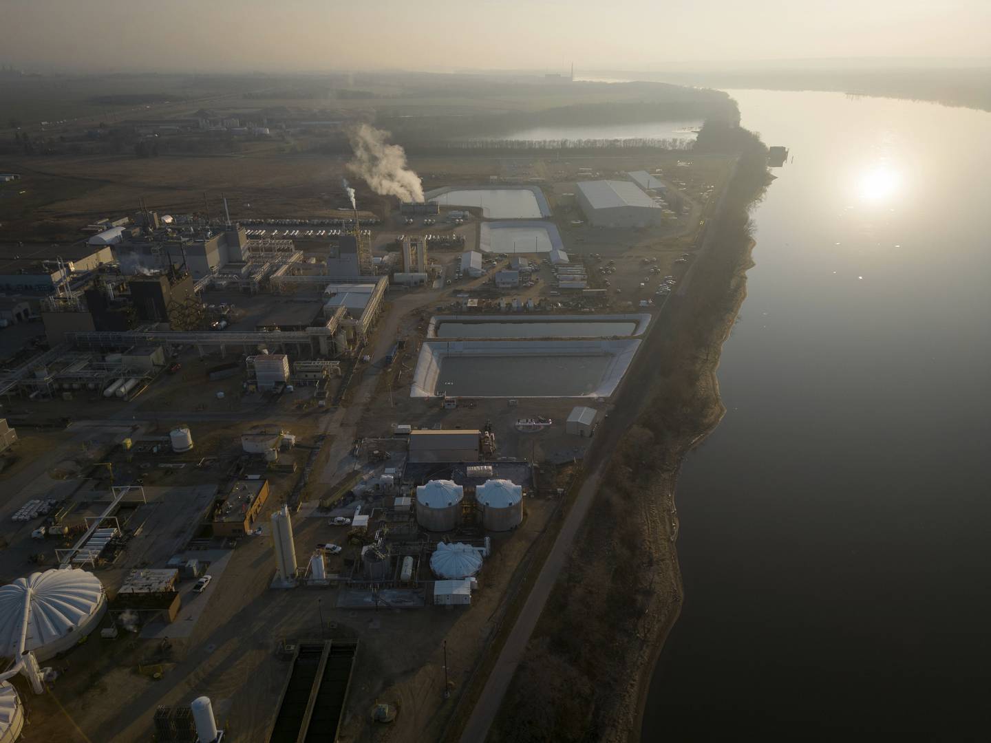 3M's Cordova chemical plant on the Mississippi River upstream from the Quad Cities is seen Dec. 7, 2022. 