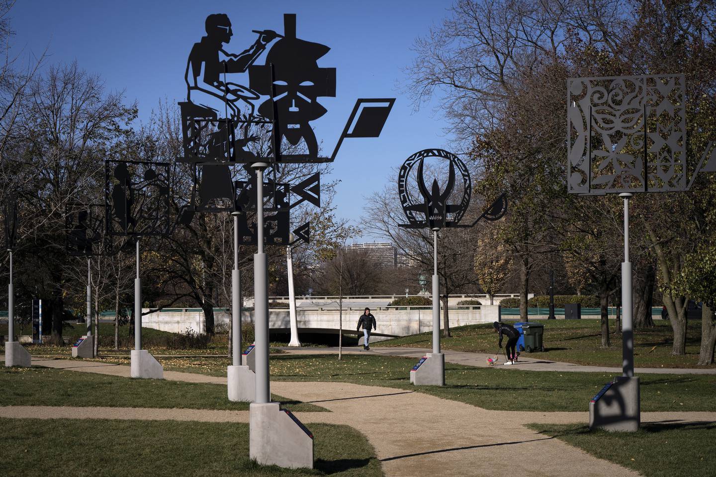 The Richard M. and Shirley H. Jaffee History Trail behind the Chicago History Museum in Lincoln Park on Nov. 21, 2022.  