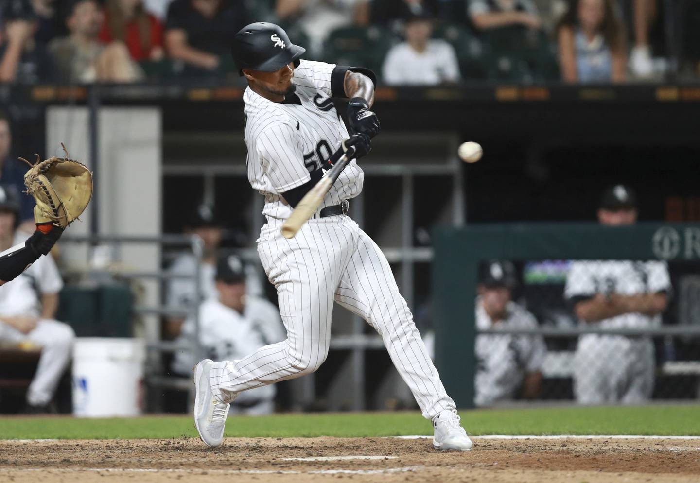 Lenyn Sosa bats against the Orioles on June 23, 2022, at Guaranteed Rate Field.