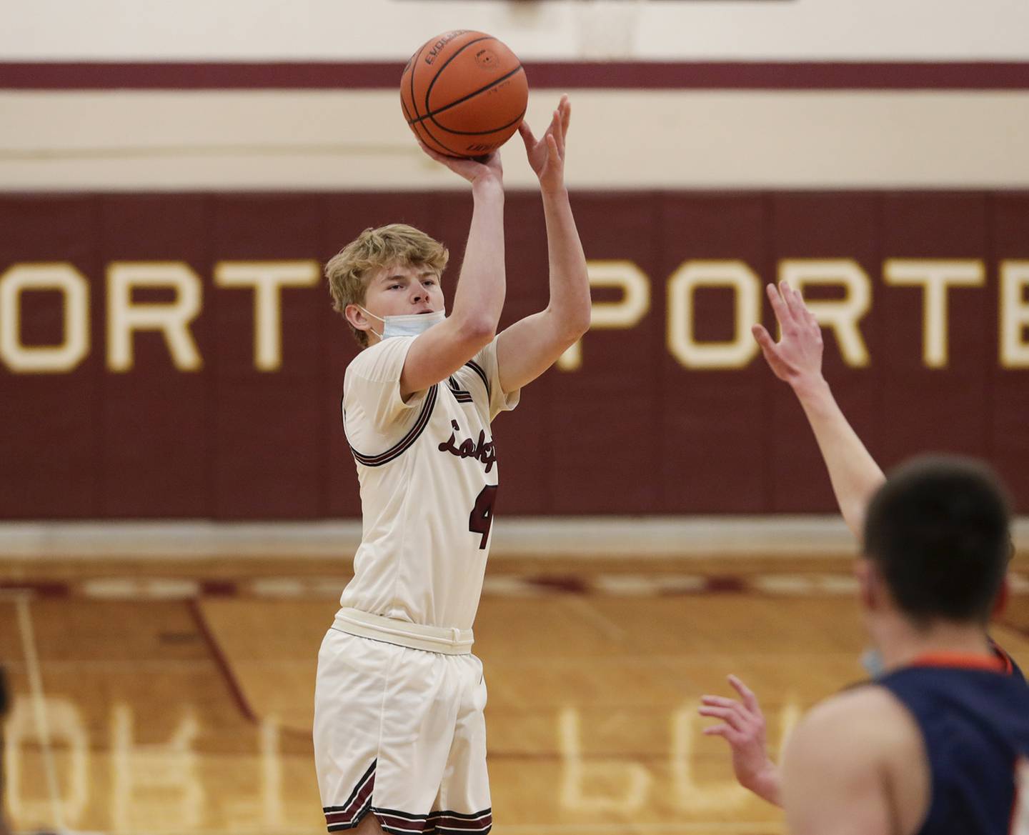 Lockport's Adam Labuda puts up a shot against Stagg during a SouthWest Suburban Conference crossover in Lockport on Friday, Jan. 7, 2022.