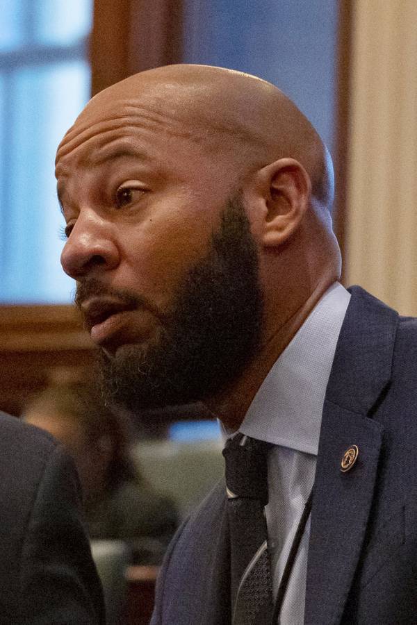 State Rep. Lamont Robinson on the House floor Jan. 10, 2023, in Springfield. 
