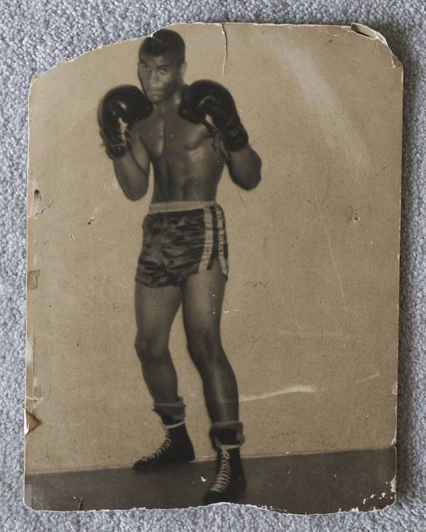 A 1957 photo of Kent Greene at Joe Louis’ gym. He was 17 when the photo was taken. The following year, Greene defeated Cassius Clay in the 1958 Chicago Golden Gloves. 
